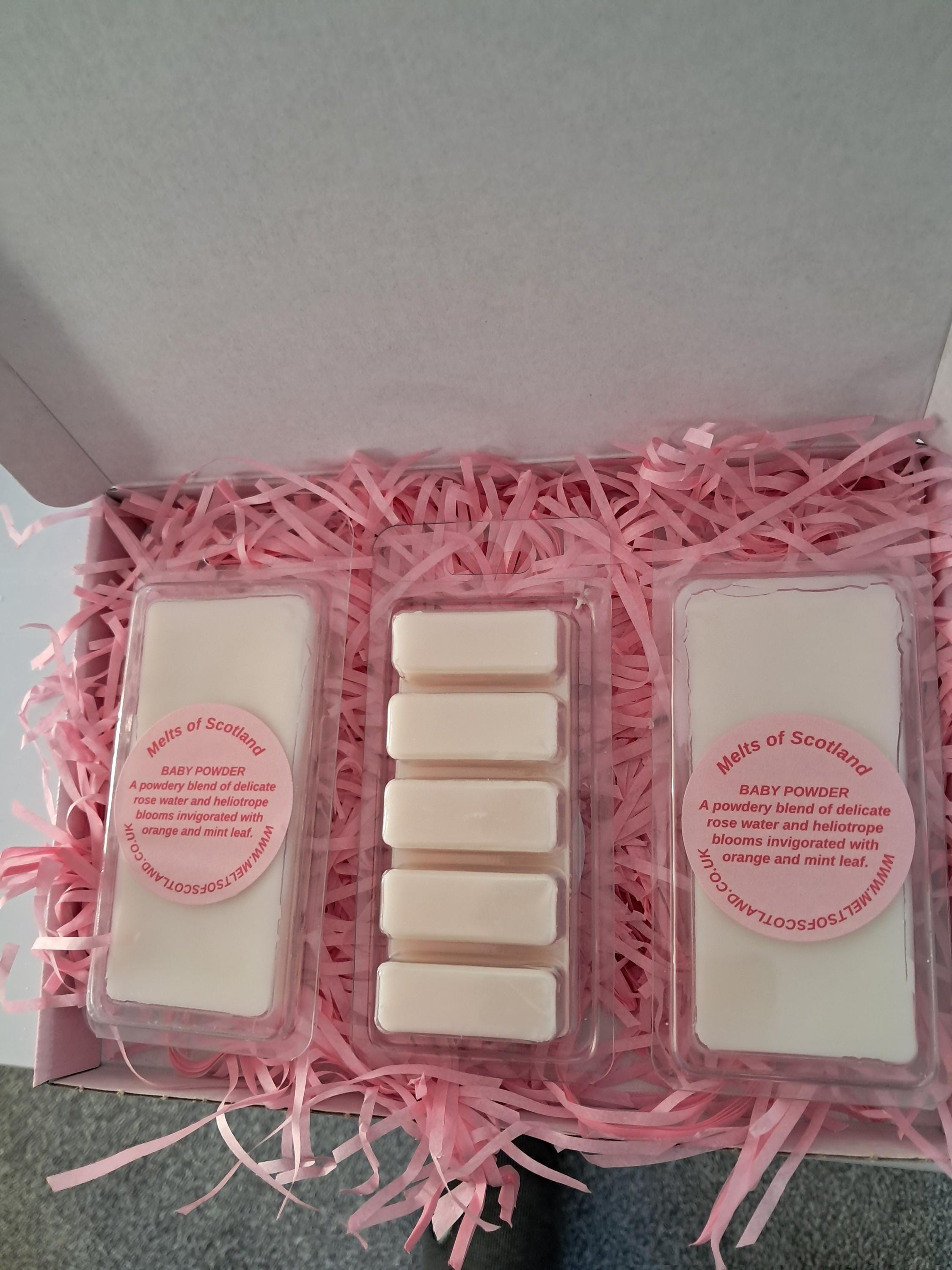 3 Baby Powder Highly Scented Eco Soy Wax Melts, Boxed