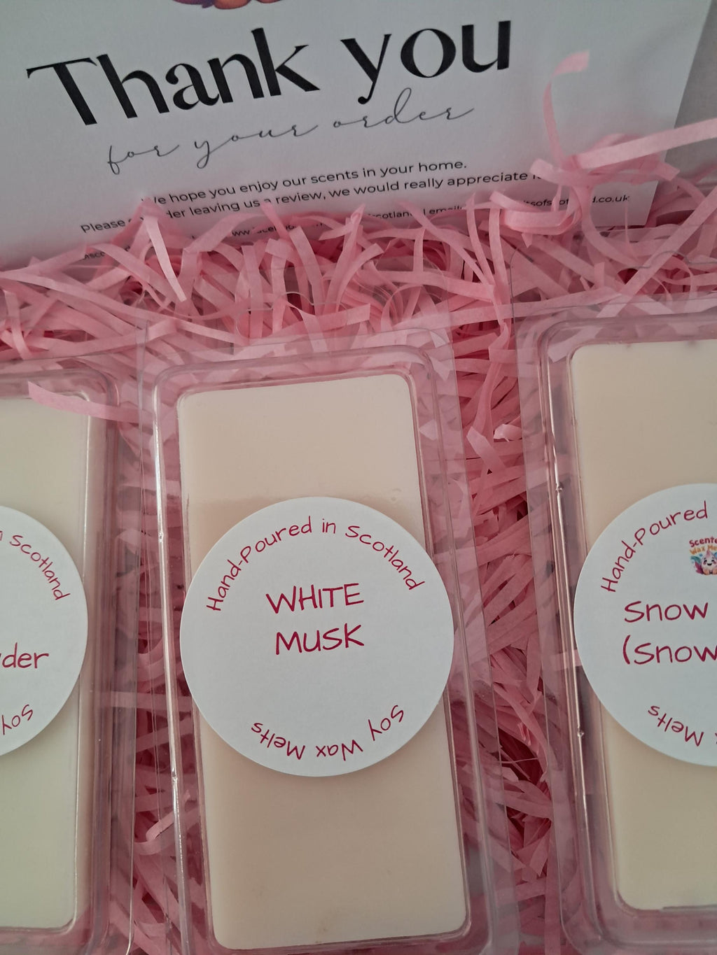 3 Assorted Highly Scented Eco Soy Wax Melts, Boxed