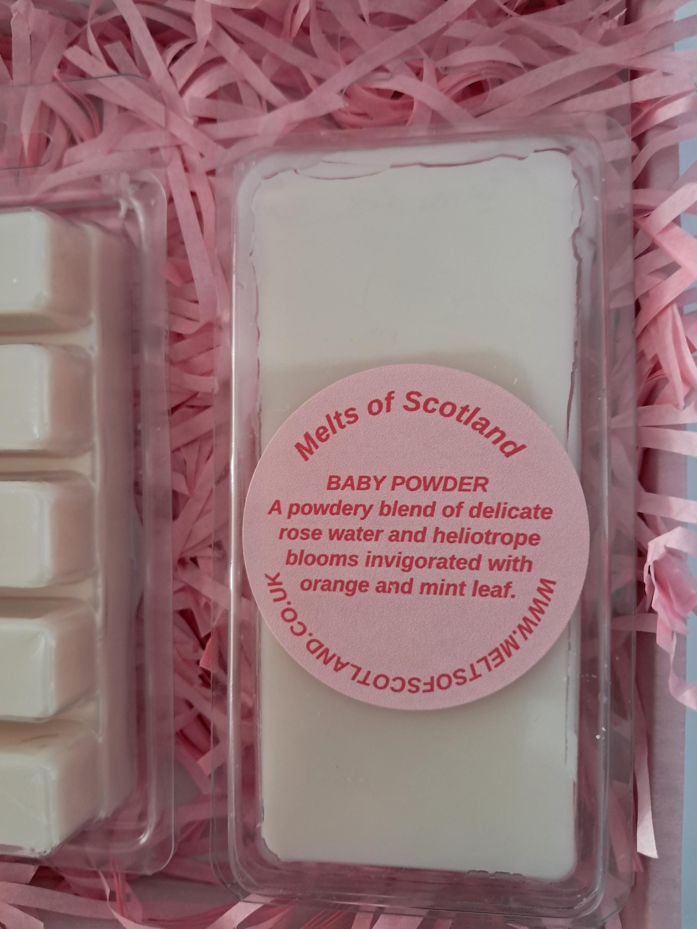3 Baby Powder Highly Scented Eco Soy Wax Melts, Boxed
