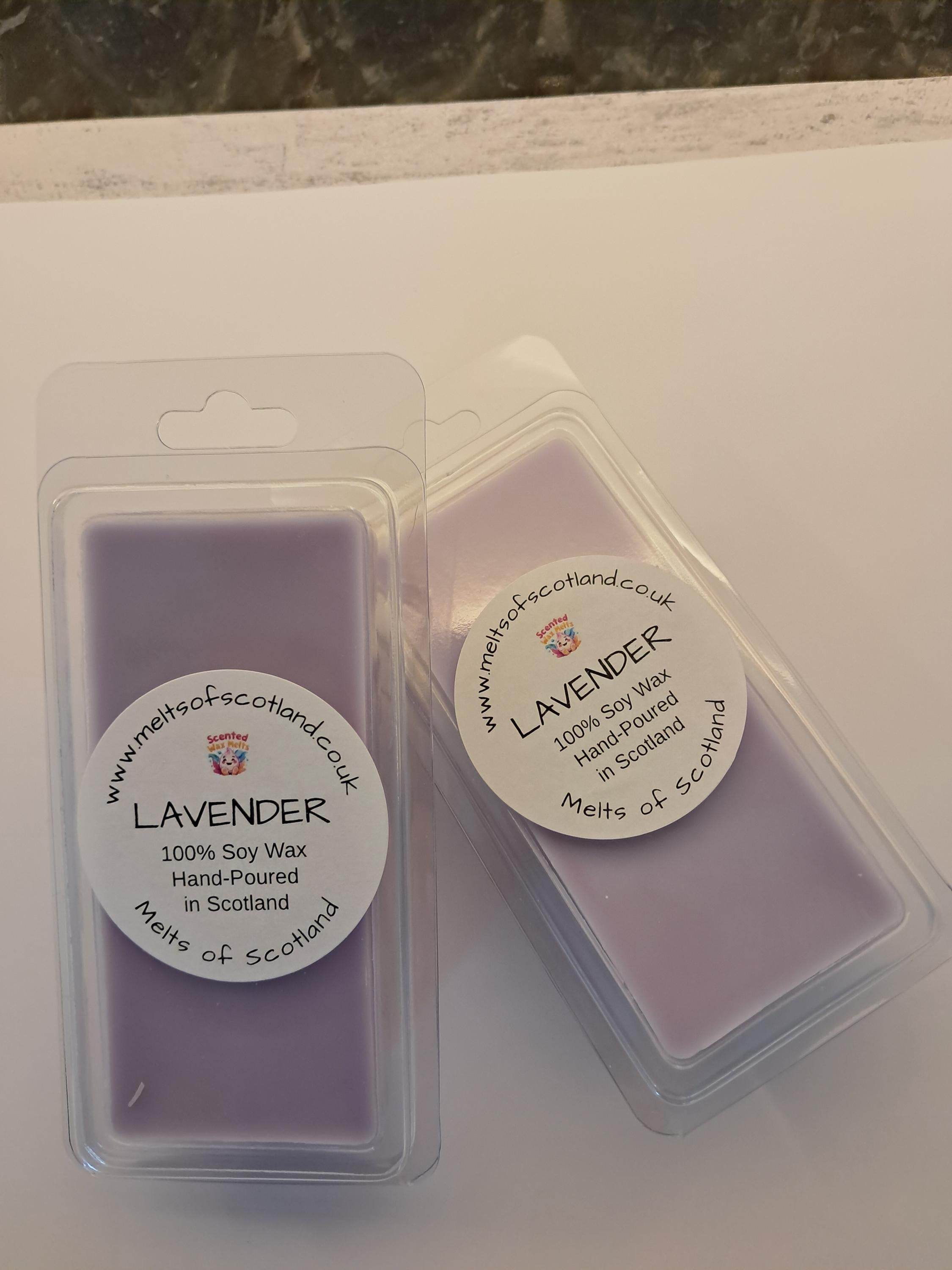LAVENDER Highly Scented Wax Melts, Eco Soy, Hand-Poured