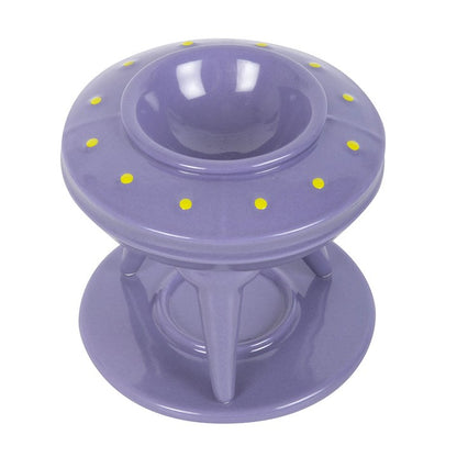 UFO Wax Burner with Lime Alien Wax Melt