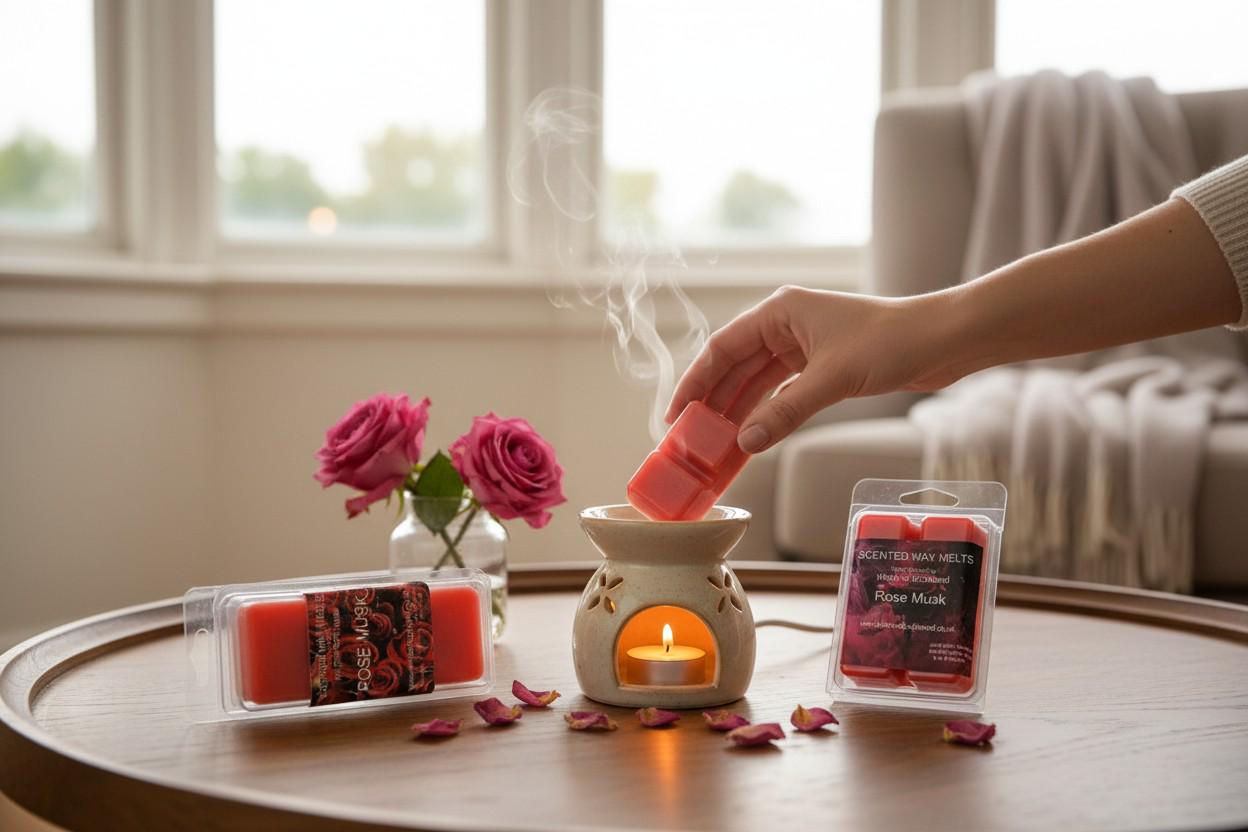 Rose Musk Highly Scented Wax Melts, Hand-Poured, eco soy wax